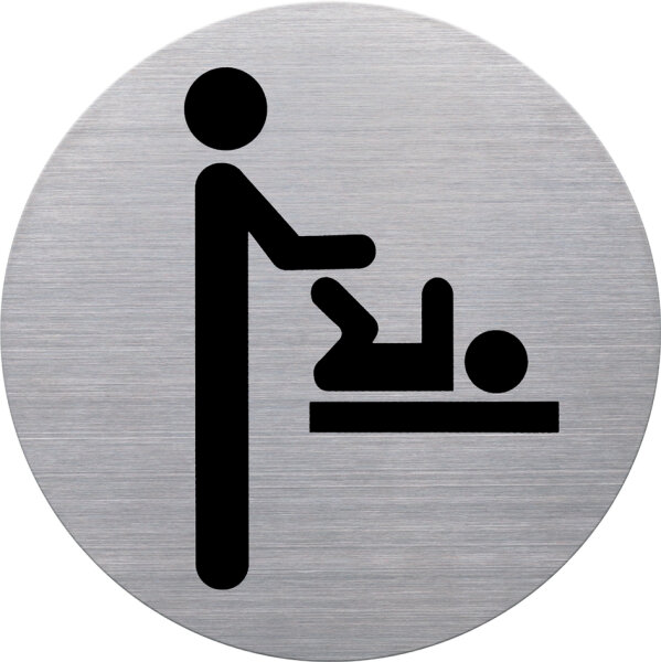 helit Pictogramme the badge WC-Femmes, rond, argent