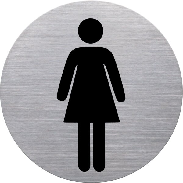 helit Pictogramme the badge WC handicapés, rond, argent