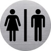 helit Pictogramme the badge WC handicapés, rond, argent