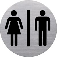 helit Pictogramme the badge douche, rond, argent