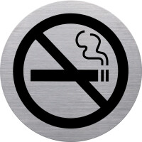 helit Pictogramme the badge interdiction de fumer, argent