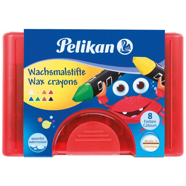 Pelikan Wachsmaler dick 665 8 D, dreieckig, wasserfest