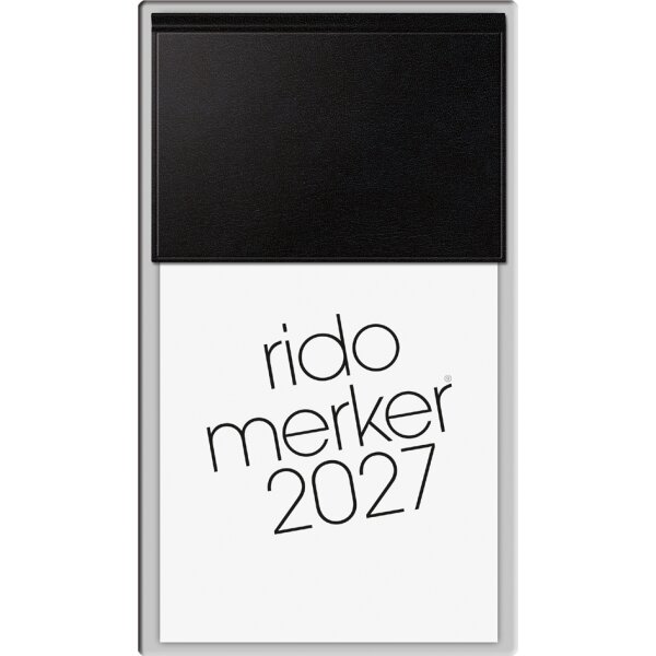 rido id&eacute; Tischkalender Merker Miradur, 2027, schwarz
