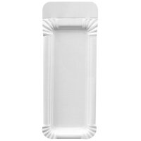 PAPSTAR Assiette carton pour saucisse pure, blanc