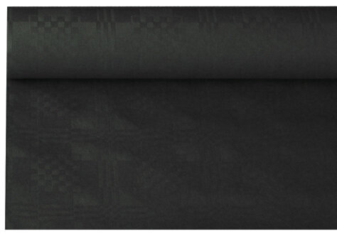 PAPSTAR Nappe damassée, (l)1,2 x (L)8 m, noir
