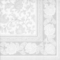 PAPSTAR Serviette ROYAL Collection Ornaments, blanc