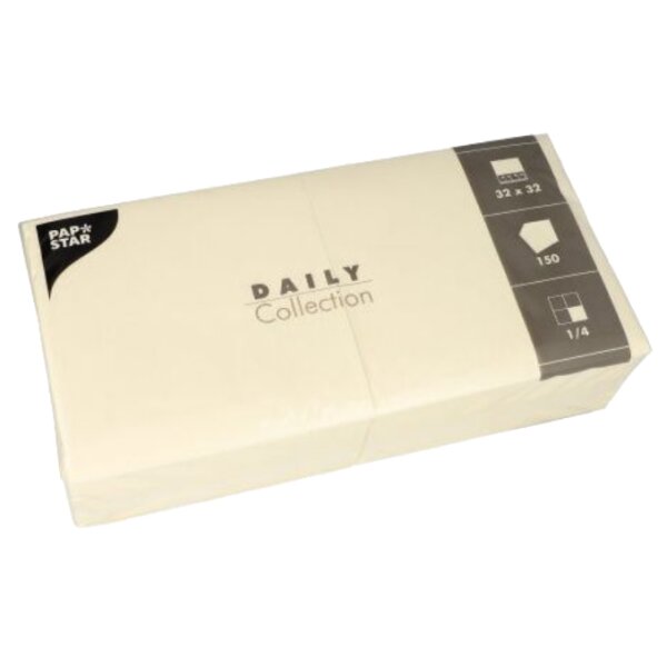 PAPSTAR Serviettes, 320 x 320 mm, 3 couches, blanc
