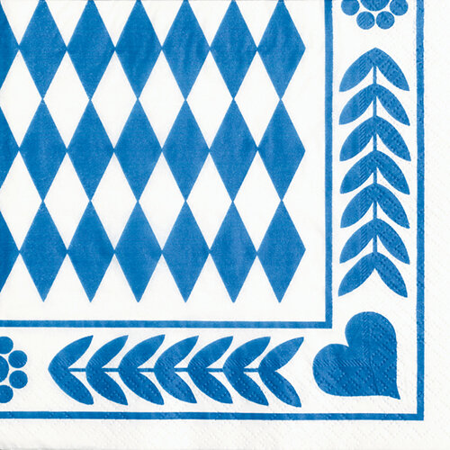 PAPSTAR Motiv-Servietten Bayrisch Blau, 330 x 330 mm
