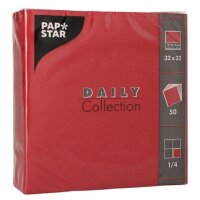 PAPSTAR Serviettes lunch, 320 x 320 mm, 3 couches, bordeaux