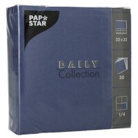 PAPSTAR Serviettes, 320 x 320 mm, 3 couches, bleu...