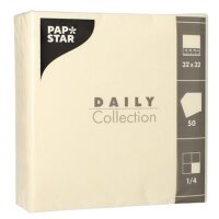 PAPSTAR Serviette, 320 x 320 mm, 3 couches, champagne