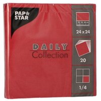 PAPSTAR Serviettes de cocktail, 240 x 240 mm, jaune