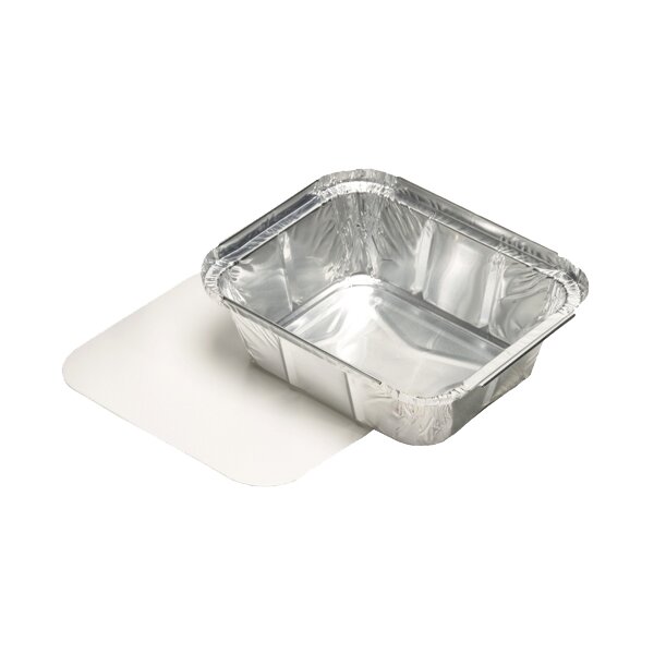 STARPAK Aluminium-Schale eckig, mit Deckel, 1.000 ml