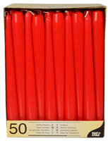PAPSTAR Leuchterkerzen, 22 mm, rot, 50er Pack