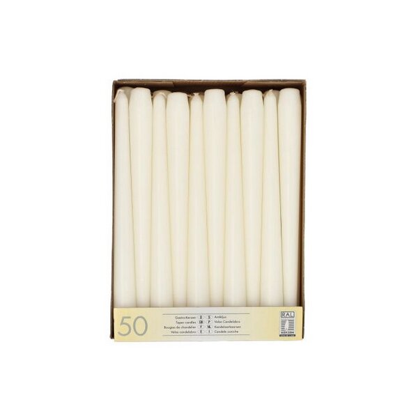 STARPAK Leuchterkerzen, 22 mm, weiss, 50er Pack