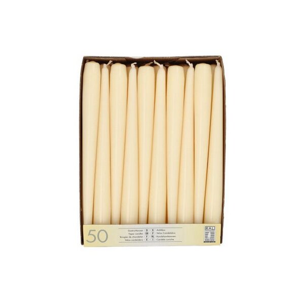 STARPAK Leuchterkerzen, 22 mm, weiss, 50er Pack