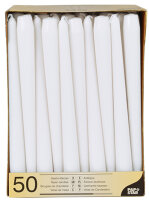 PAPSTAR Bougie de chandelier, 22 mm, en pack de 50, blanc