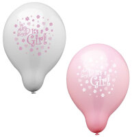 PAPSTAR Ballons de baudruche Its a Girl, rose / blanc