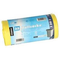 STARPAK Sac poubelle HDPE, 120 litres, jaune