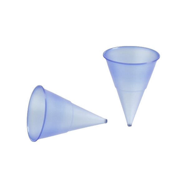 STARPAK Kunststoff-Spitzbecher, blau-transparent, 115 ml
