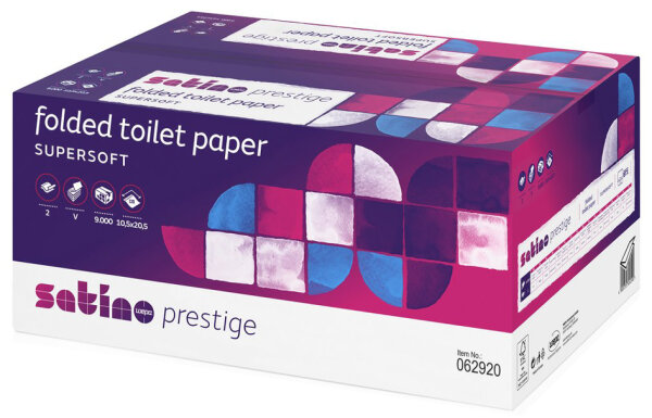 satino by wepa Einzelblatt-Toilettenpapier Prestige, weiss
