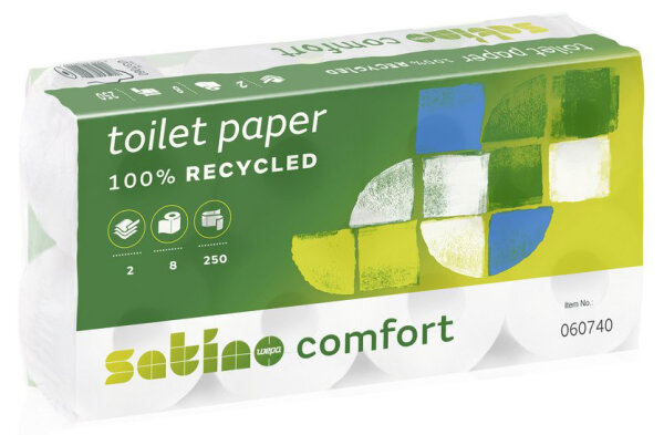 satino by wepa Toilettenpapier Comfort, 2-lagig, hochweiss
