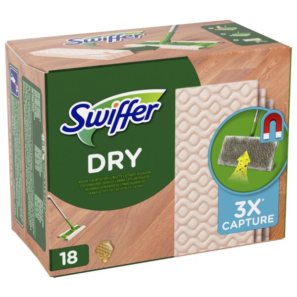 Swiffer Serpillère à sec bois & parquet, pack de rechange