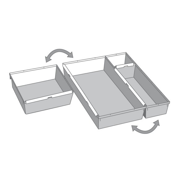 keeeper Schubladeneinsatz "pepe", (B)150 x (T)150 x (H)50 mm
