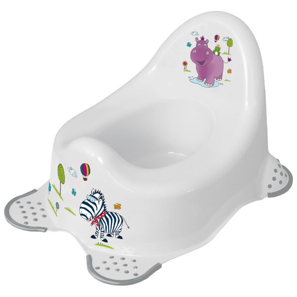keeeper kids Babytopf "adam hippo", weiss mit Aufdruck