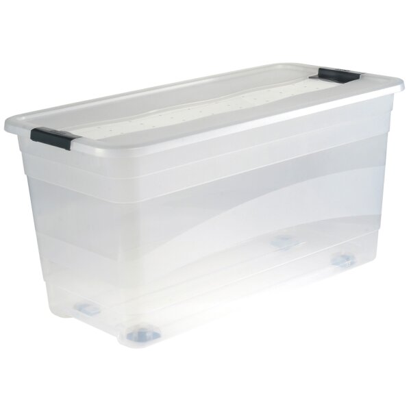 keeeper Bo&icirc;te de rangement konrad, avec roulettes, 83 L
