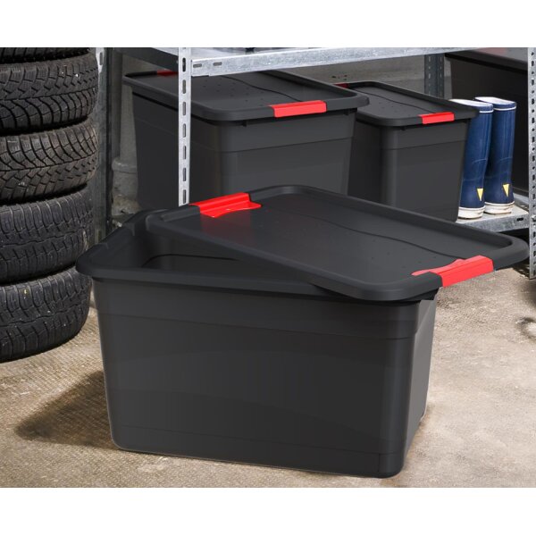 keeeper Boîte de rangement eckhart, 33 L, graphite/rouge
