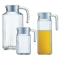 Esmeyer Arcoroc Glaskrug "QUADRO", mit Deckel,...