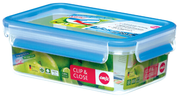 emsa Frischhaltedose CLIP & CLOSE, 1,0 Liter, transparent