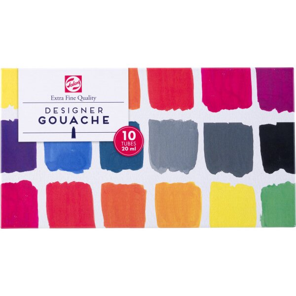 TALENS Gouache Designer 08820410 10 couleurs &agrave; 20ml