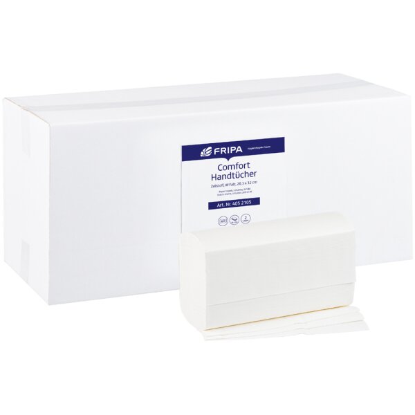 Fripa Handtuchpapier COMFORT, 235 x 320 mm, W-Falz, hochweiss