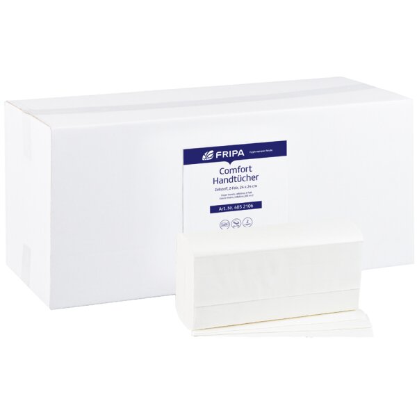 Fripa Essuie-mains COMFORT, 235 x 240 mm, pli-Z, extra blanc