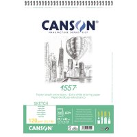 CANSON Zeichenpapierblock 1557, DIN A4, 180 g qm, 30 Blatt