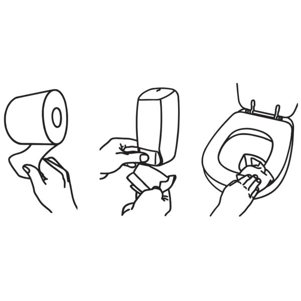 Fripa Distributeur d&eacute;sinfectant si&egrave;ge WC, plastique, blanc