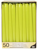 PAPSTAR Leuchterkerzen, 22 mm, limonengrün, 50er Pack