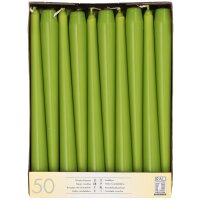 STARPAK Leuchterkerzen, 22 mm, limonengrün, 50er Pack