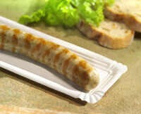 PAPSTAR Assiette carton pour saucisse pure, blanc