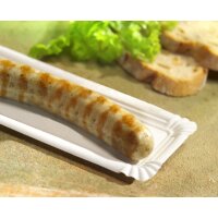 PAPSTAR Assiette carton pour saucisse pure, blanc