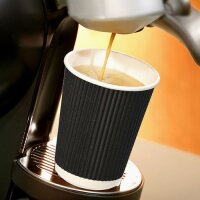 STARPAK Gobelet en carton Ripple Wall, 0,2 l, noir