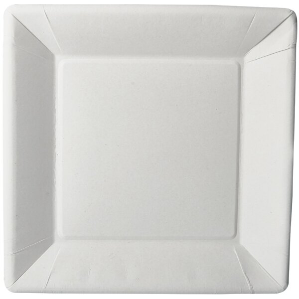 PAPSTAR Papp-Teller "pure" eckig, 225 x 225, weiss, 50er