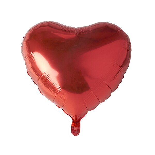 PAPSTAR Ballon en film Coeur, diam&egrave;tre: 450 mm, rouge