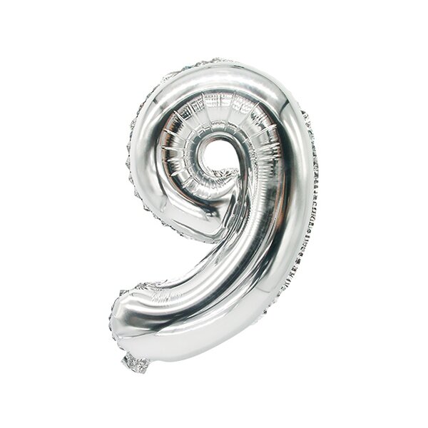 PAPSTAR Ballon en film Chiffres, chiffre: 1, argent