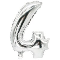 PAPSTAR Folienballon "Zahlen", Ziffer: 5, silber