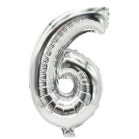 PAPSTAR Folienballon "Zahlen", Ziffer: 5, silber