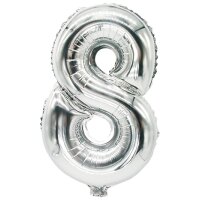 PAPSTAR Folienballon "Zahlen", Ziffer: 5, silber