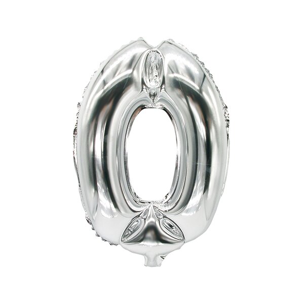 PAPSTAR Ballon en film Chiffres, chiffre: 6, argent